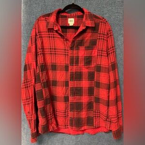 BDG Red and Black Checkered Shirt